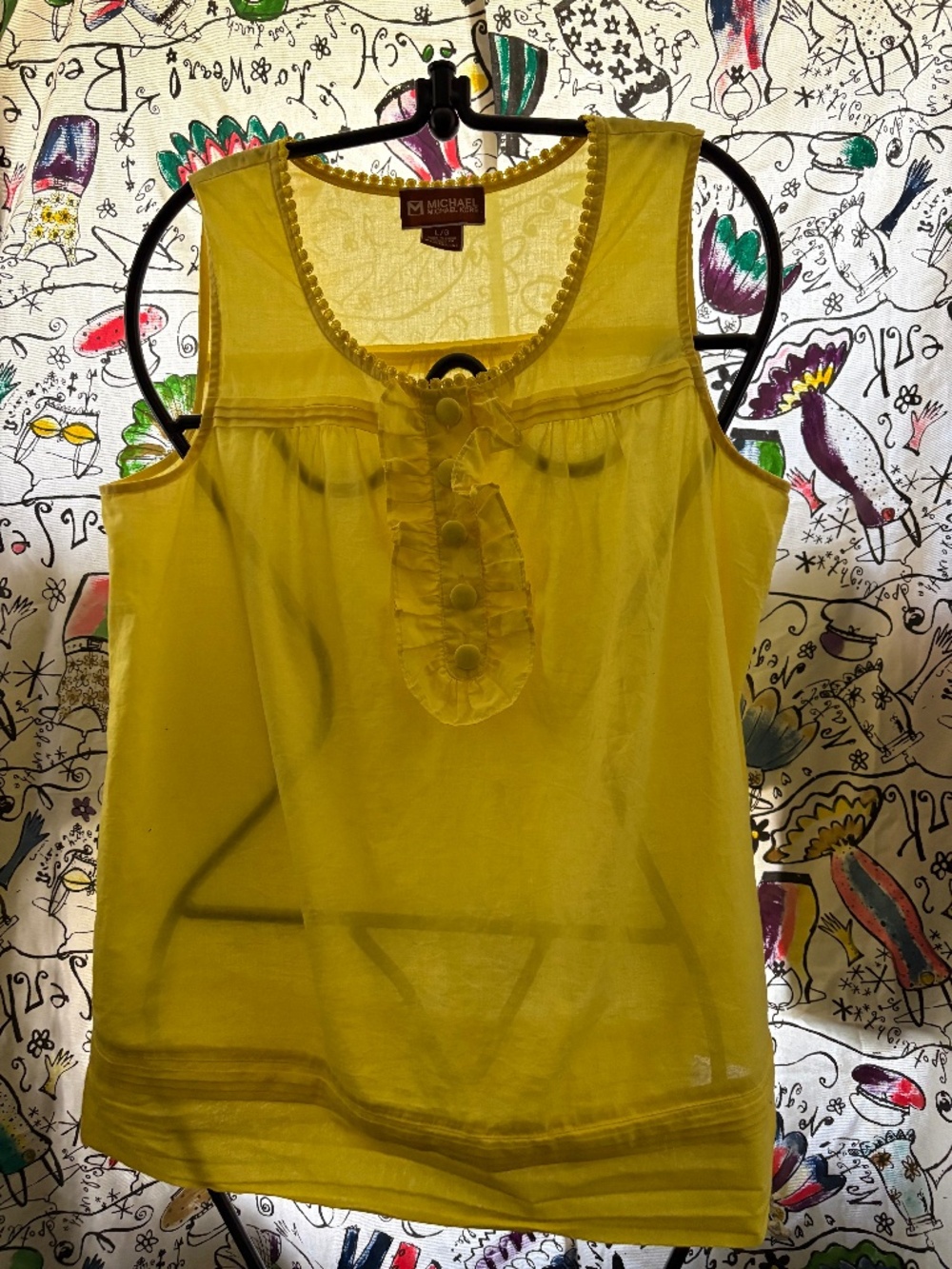 Michael Kors 100% cotton sheer top